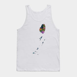 Spirograph Patterned Saint Vincent and the Grenadines Islands Map Tank Top